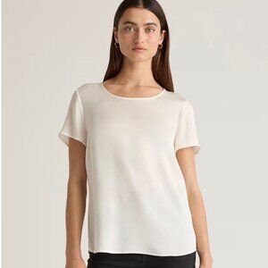 Quince 100% siik short slv tee, size M